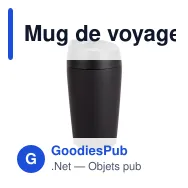 Mug de voyage personnalisable 240 ml à finition caoutchoutée avec logo - Sagaform Loke - Miniature 3