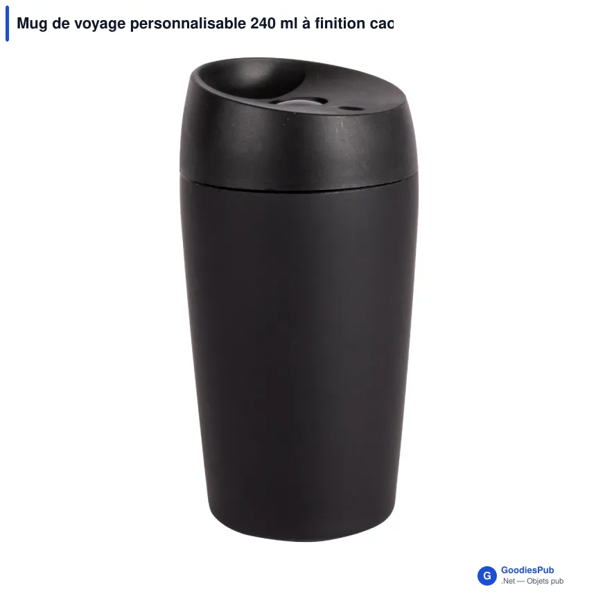 Mug de voyage personnalisable 240 ml à finition caoutchoutée avec logo - Sagaform Loke - Image 3