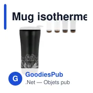 Mug isotherme personnalisable 480 ml base en liège avec logo - Double paroi - Miniature 1