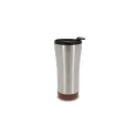 Variante Argent - Mug isotherme personnalisable 480 ml base en liège avec logo - Double paroi