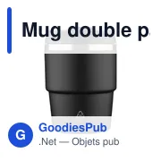 Mug double paroi de 175 ml en acier inoxydable recyclé Oli - Miniature 1