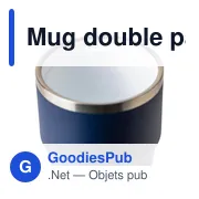 Mug double paroi de 175 ml en acier inoxydable recyclé Oli - Miniature 11