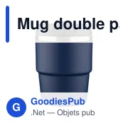 Mug double paroi de 175 ml en acier inoxydable recyclé Oli - Miniature 20