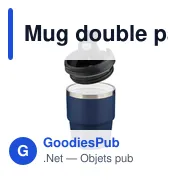 Mug double paroi de 175 ml en acier inoxydable recyclé Oli - Miniature 39
