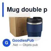 Mug double paroi de 175 ml en acier inoxydable recyclé Oli - Miniature 40