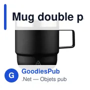 Mug double paroi de 180 ml en acier inoxydable recyclé Lilia - Miniature 13
