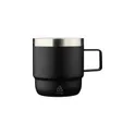 Variante noir - Mug double paroi de 180 ml en acier inoxydable recyclé Lilia
