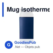 Mug isotherme personnalisable avec logo - modèle Gwen - Miniature 1