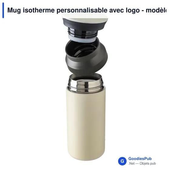 Mug isotherme personnalisable avec logo - modèle Gwen - Image 4