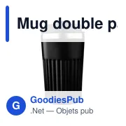 Mug double paroi en acier inoxydable recyclé de 400 ml Chiara - Miniature 12