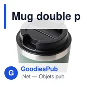 Mug double paroi en acier inoxydable recyclé de 400 ml Chiara - Miniature 21