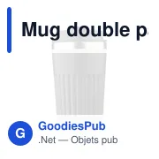 Mug double paroi en acier inoxydable recyclé de 400 ml Chiara - Miniature 23