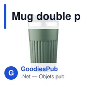 Mug double paroi en acier inoxydable recyclé de 400 ml Chiara - Miniature 36
