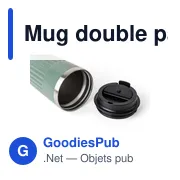 Mug double paroi en acier inoxydable recyclé de 400 ml Chiara - Miniature 42