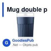 Mug double paroi en acier inoxydable recyclé de 400 ml Chiara - Miniature 45