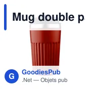 Mug double paroi en acier inoxydable recyclé de 400 ml Chiara - Miniature 56