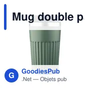 Mug double paroi en acier inoxydable recyclé de 400 ml Chiara - Miniature 70