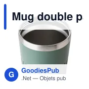 Mug double paroi en acier inoxydable recyclé de 400 ml Chiara - Miniature 8