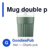 Mug double paroi en acier inoxydable recyclé de 400 ml Chiara - Miniature 71