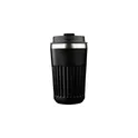 Variante noir - Mug double paroi en acier inoxydable recyclé de 400 ml Chiara