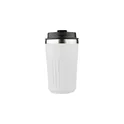 Variante blanc - Mug double paroi en acier inoxydable recyclé de 400 ml Chiara