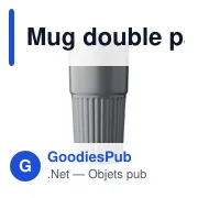 Mug double paroi en acier inoxydable recyclé de 500 ml Kael - Miniature 1