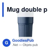 Mug double paroi en acier inoxydable recyclé de 500 ml Kael - Miniature 2