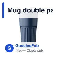 Mug double paroi en acier inoxydable recyclé de 500 ml Kael - Miniature 12