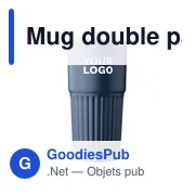 Mug double paroi en acier inoxydable recyclé de 500 ml Kael - Miniature 3