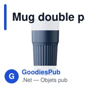 Mug double paroi en acier inoxydable recyclé de 500 ml Kael - Miniature 4
