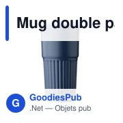 Mug double paroi en acier inoxydable recyclé de 500 ml Kael - Miniature 6