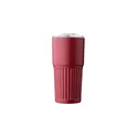 Variante bordeaux - Mug double paroi en acier inoxydable recyclé de 500 ml Kael