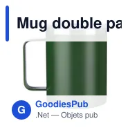 Mug double paroi personnalisable en acier inoxydable Renate avec logo - Miniature 2