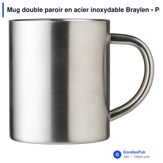 Mug double paroir en acier inoxydable Braylen - Image 1