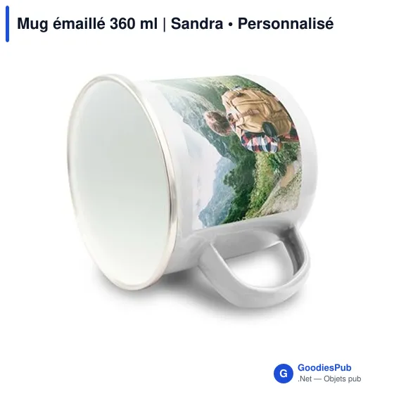 Mug émaillé 360 ml | Sandra - Image 3