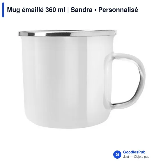 Mug émaillé 360 ml | Sandra - Image 4