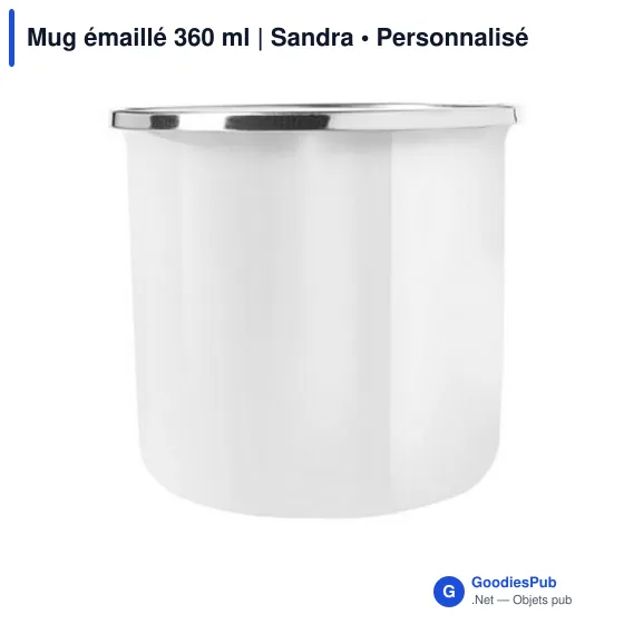 Mug émaillé 360 ml | Sandra - Image 5