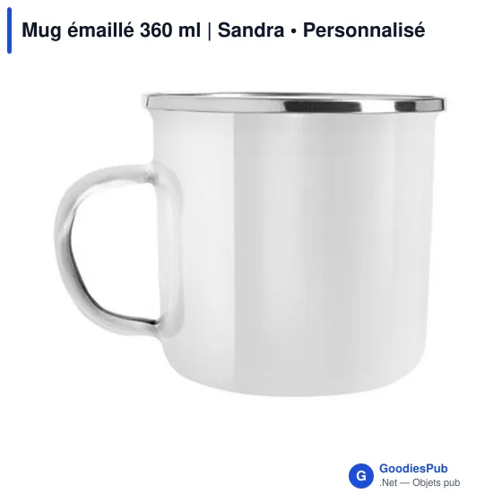 Mug émaillé 360 ml | Sandra - Image 6