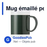 Mug émaillé personnalisable en acier inoxydable avec logo - Miniature 5