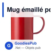 Mug émaillé personnalisable en acier inoxydable avec logo - Miniature 9