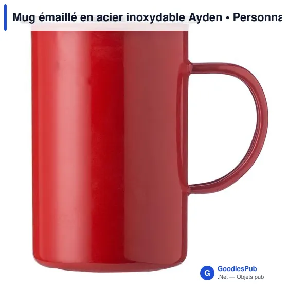 Mug émaillé personnalisable en acier inoxydable avec logo - Image 9