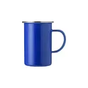 Variante bleu - Mug émaillé personnalisable en acier inoxydable avec logo