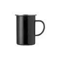 Variante noir - Mug émaillé personnalisable en acier inoxydable avec logo