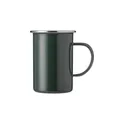 Variante vert - Mug émaillé personnalisable en acier inoxydable avec logo