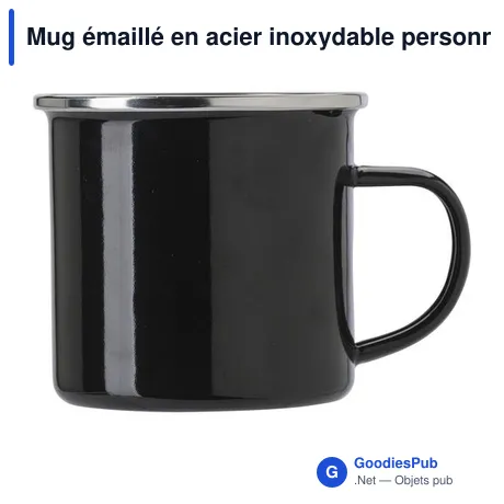 Mug émaillé en acier inoxydable personnalisable avec logo - Jamaal