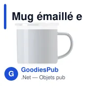 Mug émaillé en acier inoxydable personnalisable avec logo - Jamaal - Miniature 4