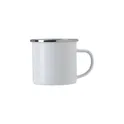 Variante blanc - Mug émaillé en acier inoxydable personnalisable avec logo - Jamaal
