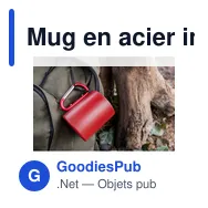 Mug en acier inoxydable personnalisable avec mousqueton - Pariavec logo - Miniature 11