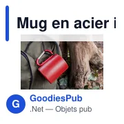 Mug en acier inoxydable personnalisable avec mousqueton - Pariavec logo - Miniature 5