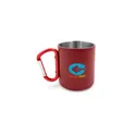 Variante rouge - Mug en acier inoxydable personnalisable avec mousqueton - Pariavec logo